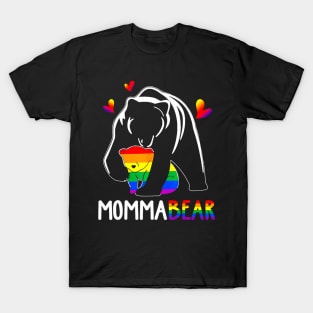 Lgbt Mama Momma Bear Gay Pride Proud Mom Mothers Day T-Shirt